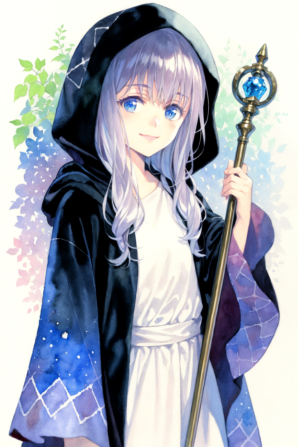 18166-2410668897-masterpiece, best quality, _lora_style19_1_,watercolor (medium), traditional media,  1girl, long hair, solo, hood, purple hair,.png